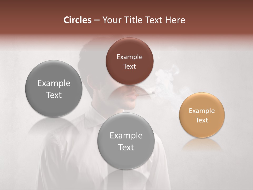 Smoke Beard Cigarette PowerPoint Template