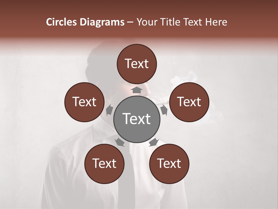 Smoke Beard Cigarette PowerPoint Template