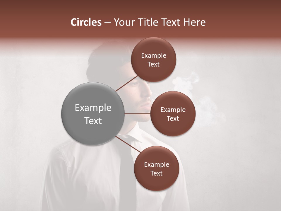 Smoke Beard Cigarette PowerPoint Template