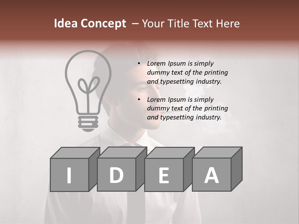 Smoke Beard Cigarette PowerPoint Template