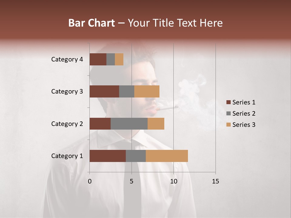 Smoke Beard Cigarette PowerPoint Template