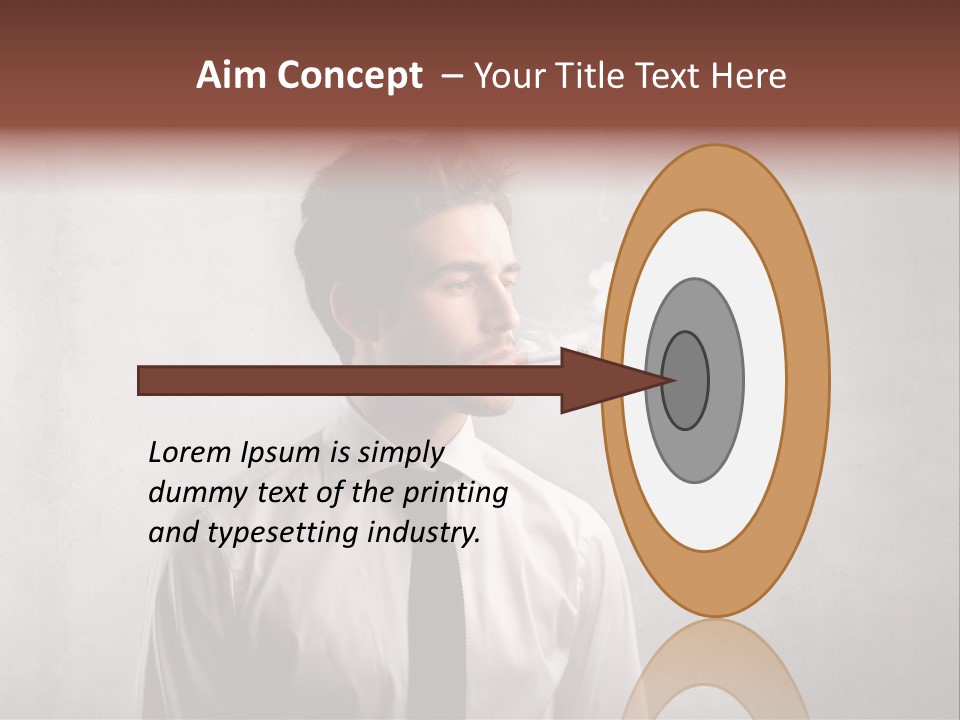 Smoke Beard Cigarette PowerPoint Template