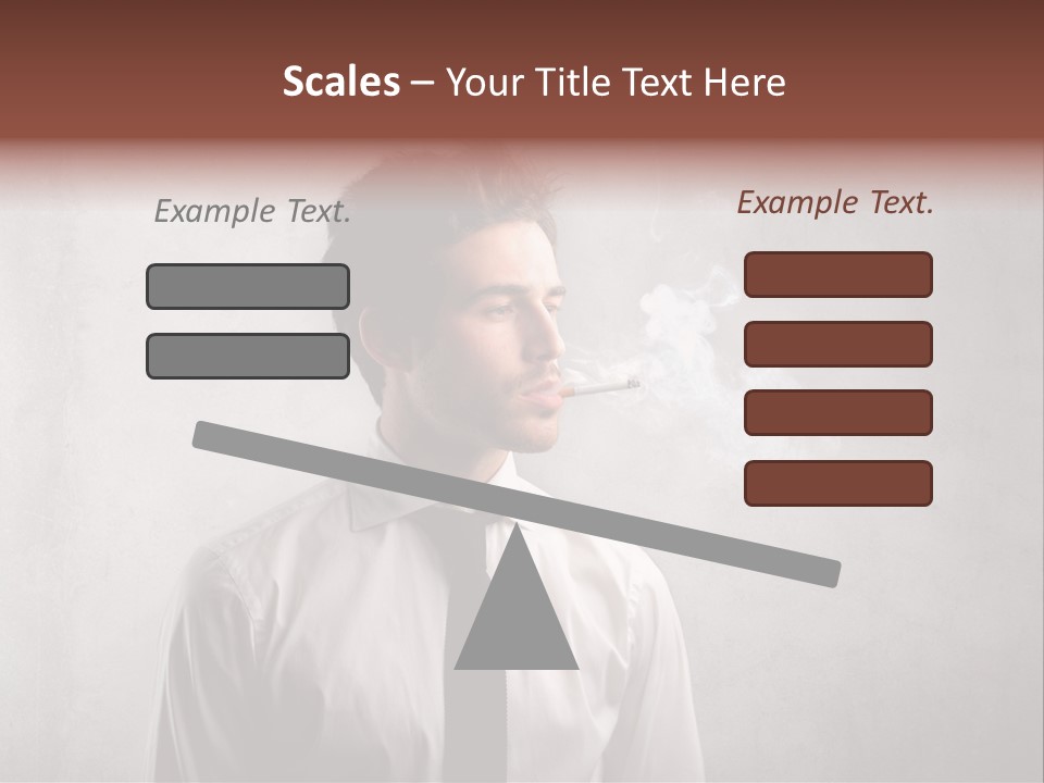 Smoke Beard Cigarette PowerPoint Template