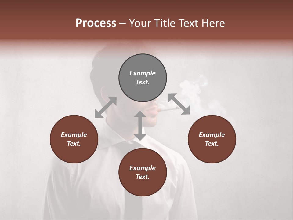 Smoke Beard Cigarette PowerPoint Template