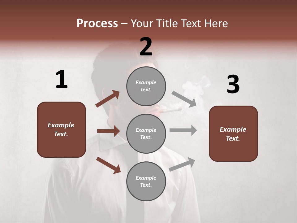 Smoke Beard Cigarette PowerPoint Template