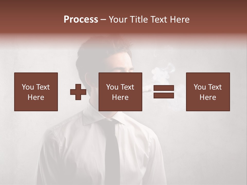 Smoke Beard Cigarette PowerPoint Template
