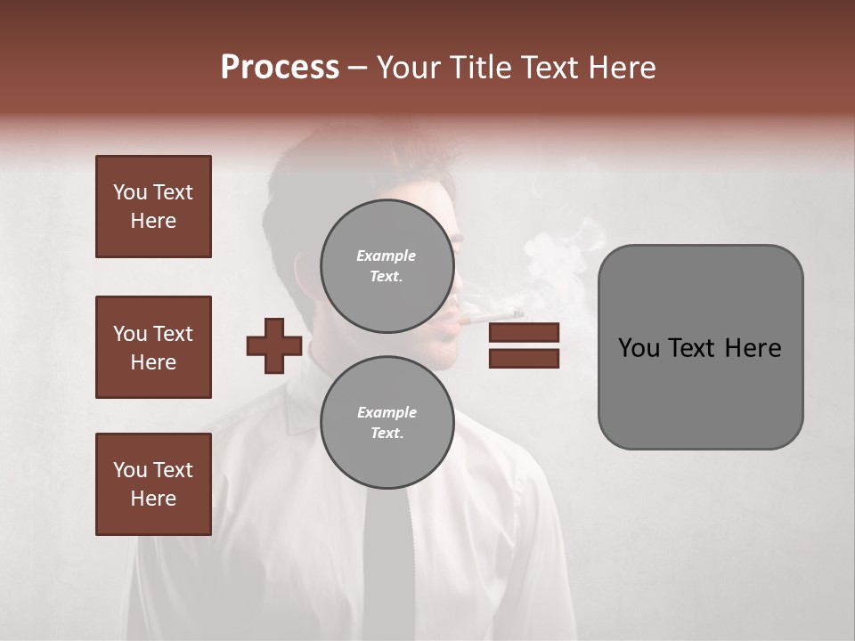 Smoke Beard Cigarette PowerPoint Template