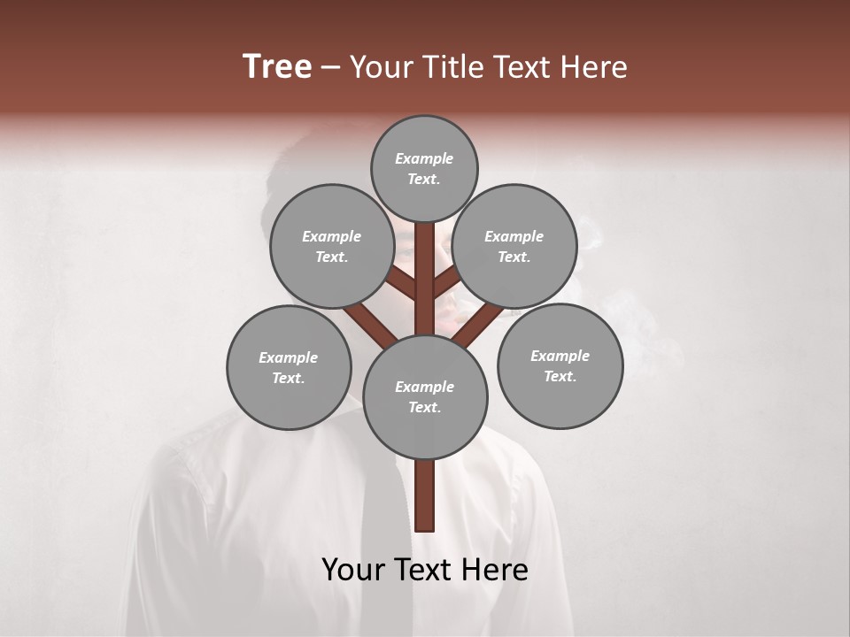 Smoke Beard Cigarette PowerPoint Template