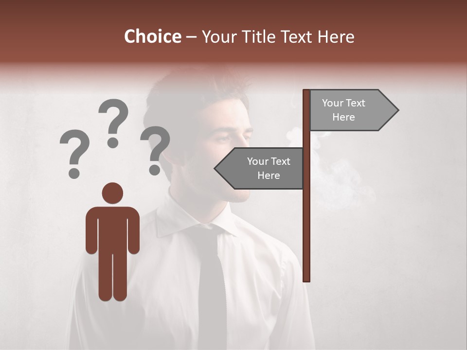 Smoke Beard Cigarette PowerPoint Template