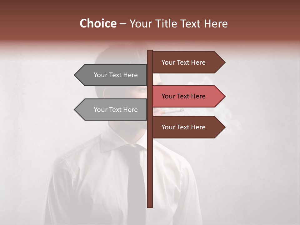 Smoke Beard Cigarette PowerPoint Template