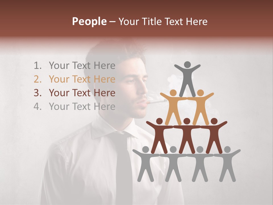 Smoke Beard Cigarette PowerPoint Template