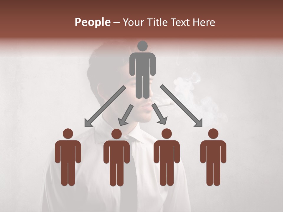 Smoke Beard Cigarette PowerPoint Template