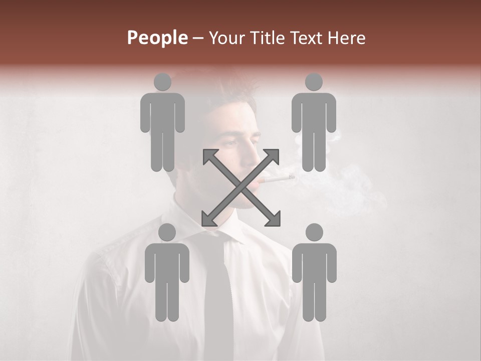 Smoke Beard Cigarette PowerPoint Template