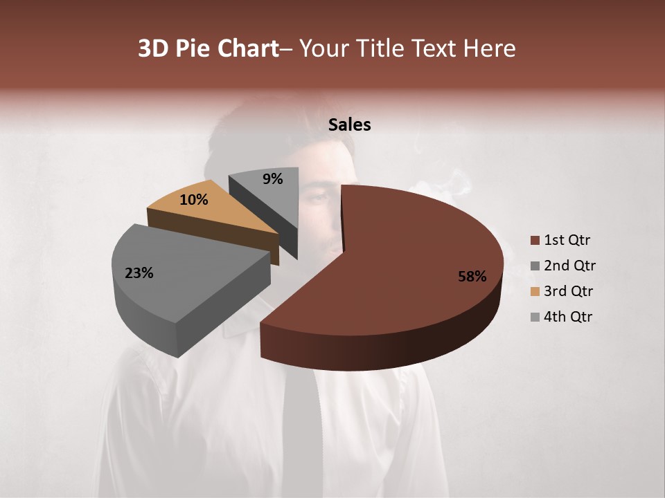 Smoke Beard Cigarette PowerPoint Template