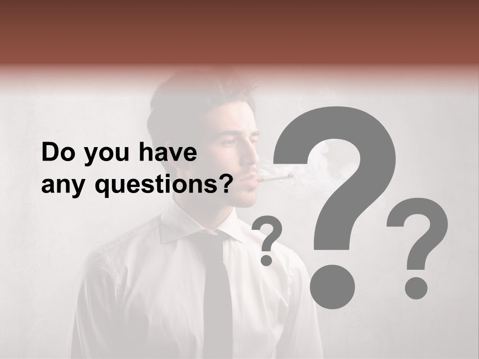 Smoke Beard Cigarette PowerPoint Template