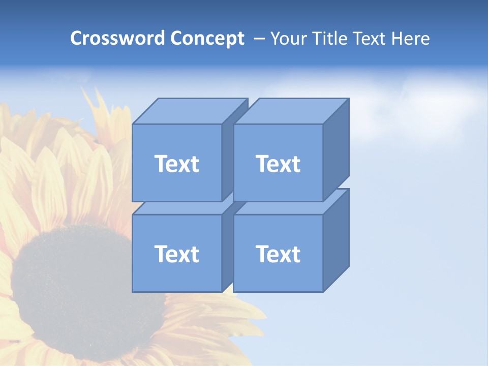 Spring Colour Sunflower PowerPoint Template