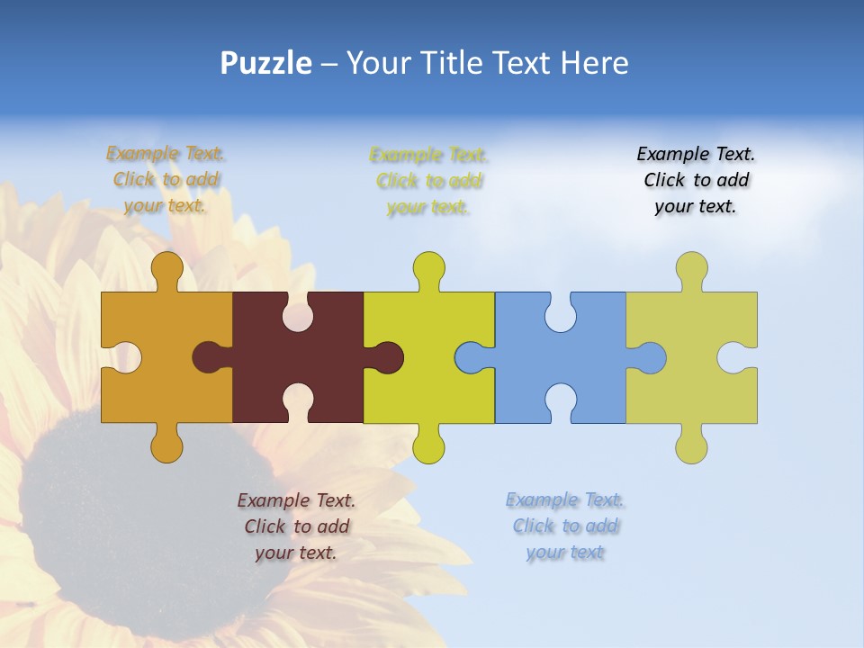 Spring Colour Sunflower PowerPoint Template