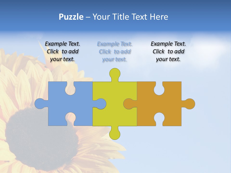 Spring Colour Sunflower PowerPoint Template