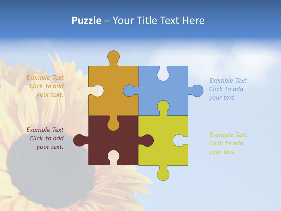 Spring Colour Sunflower PowerPoint Template