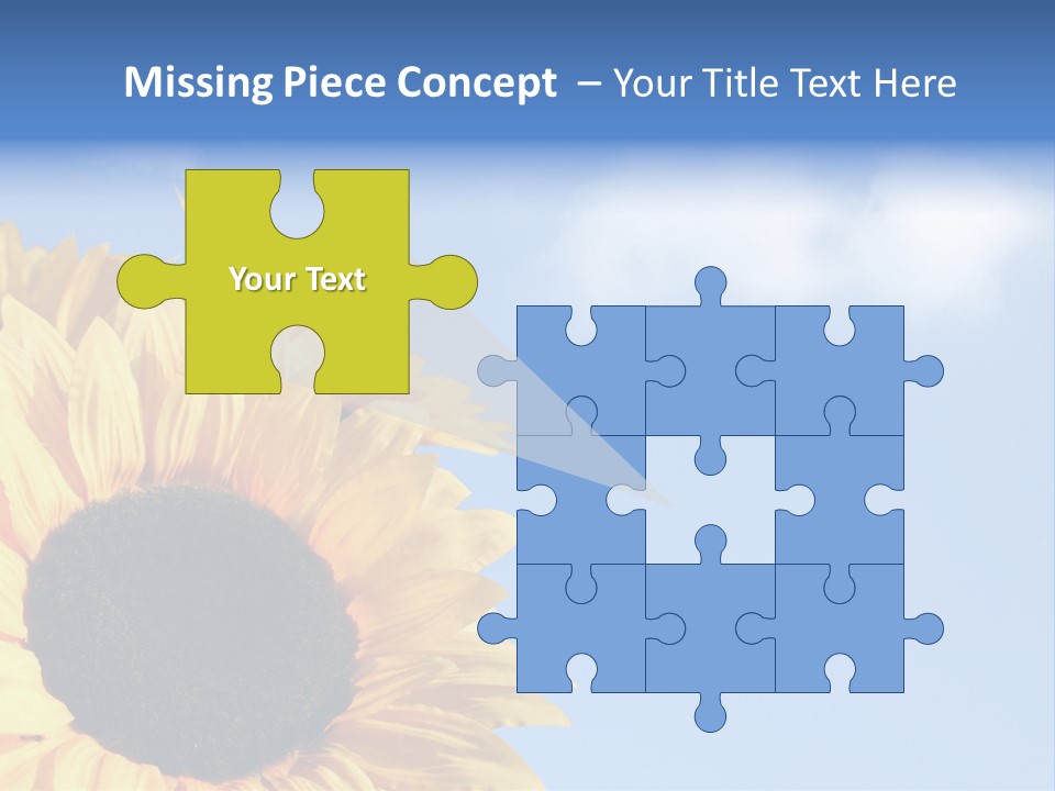 Spring Colour Sunflower PowerPoint Template