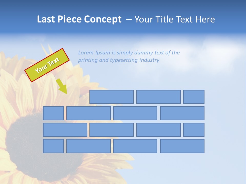 Spring Colour Sunflower PowerPoint Template