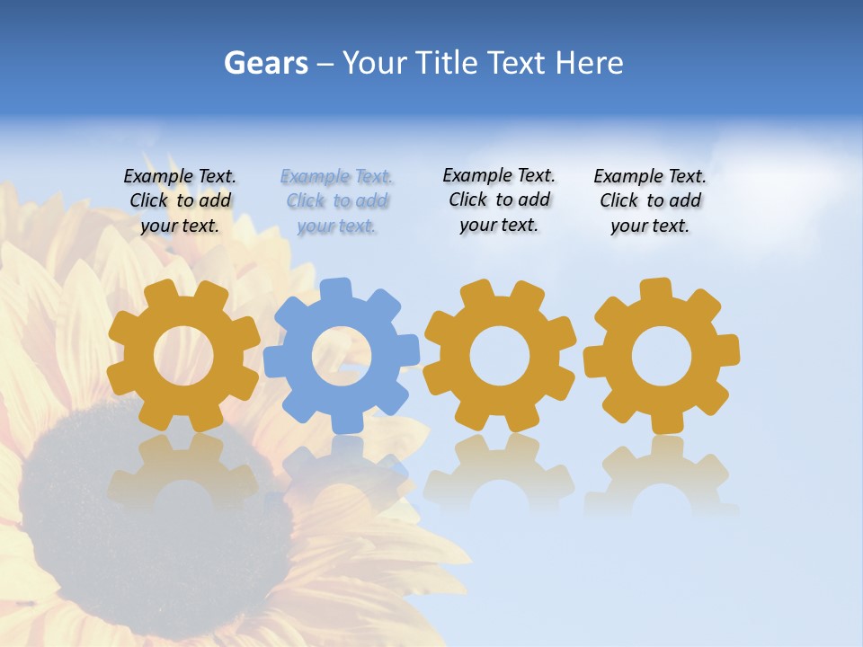 Spring Colour Sunflower PowerPoint Template