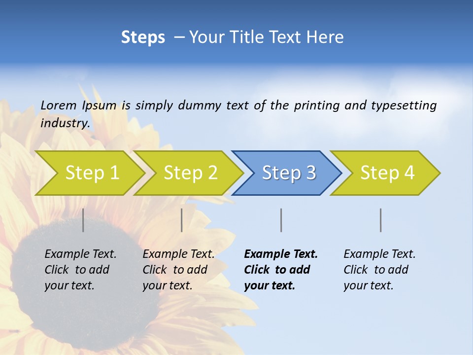 Spring Colour Sunflower PowerPoint Template