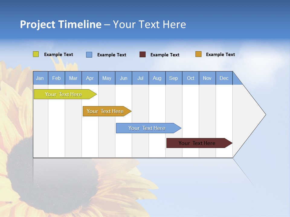 Spring Colour Sunflower PowerPoint Template