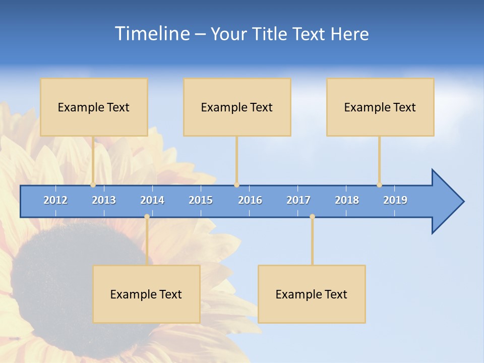 Spring Colour Sunflower PowerPoint Template