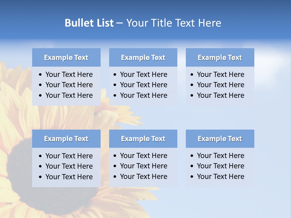 Spring Colour Sunflower PowerPoint Template
