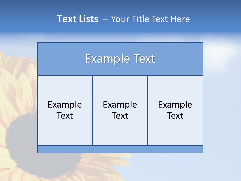 Spring Colour Sunflower PowerPoint Template