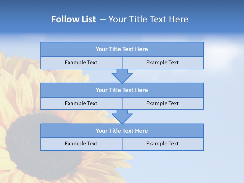Spring Colour Sunflower PowerPoint Template