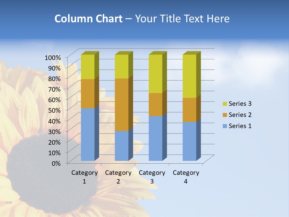 Spring Colour Sunflower PowerPoint Template