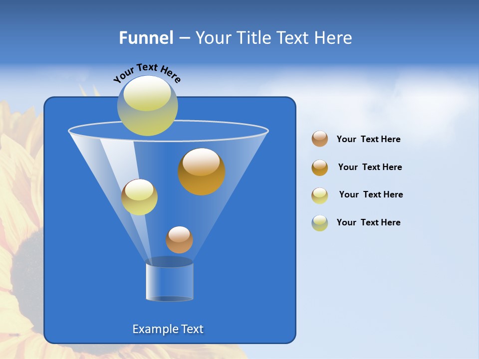 Spring Colour Sunflower PowerPoint Template