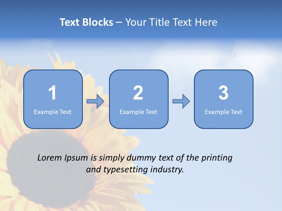 Spring Colour Sunflower PowerPoint Template