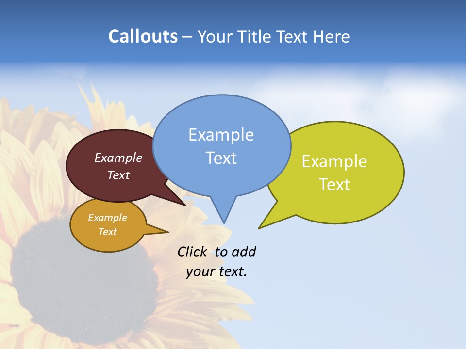 Spring Colour Sunflower PowerPoint Template