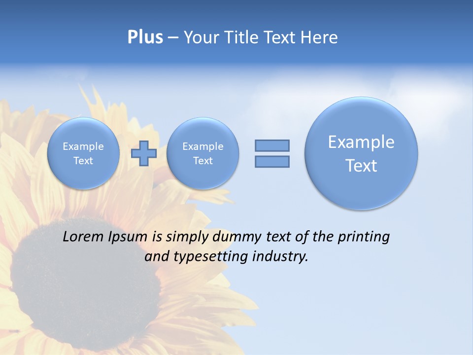 Spring Colour Sunflower PowerPoint Template