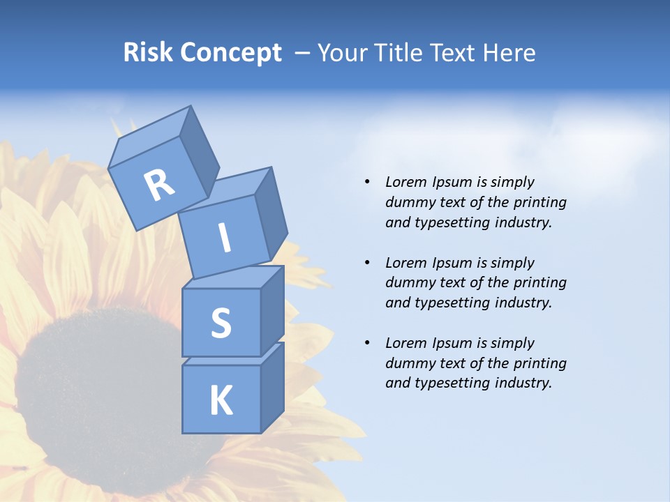 Spring Colour Sunflower PowerPoint Template