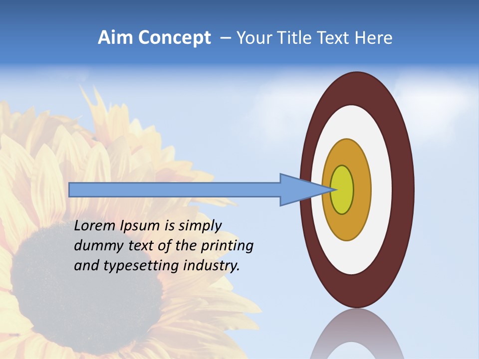 Spring Colour Sunflower PowerPoint Template