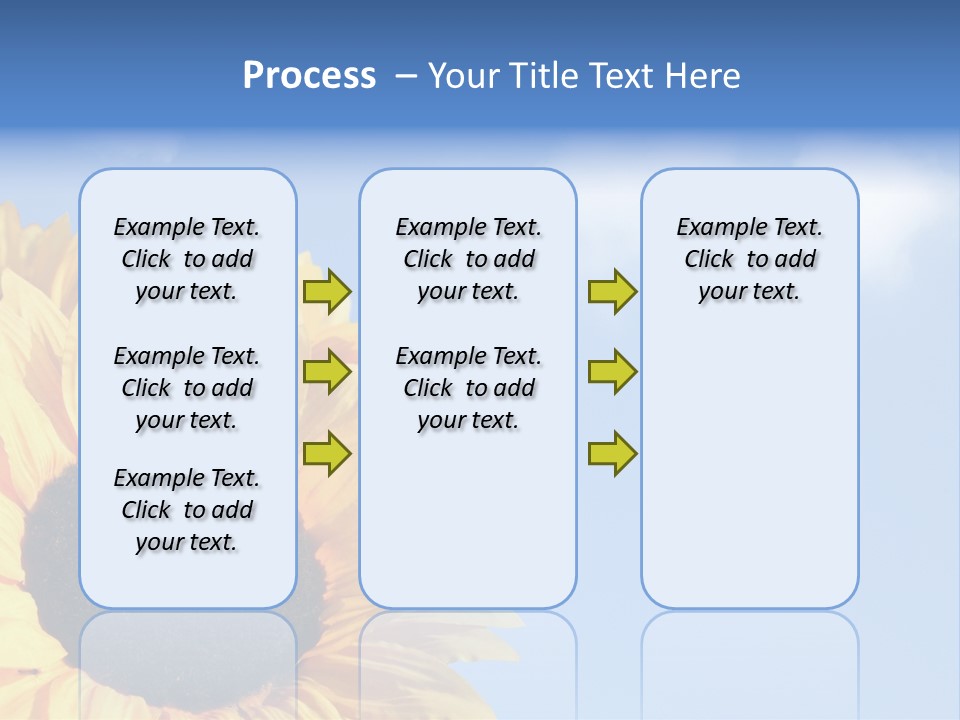 Spring Colour Sunflower PowerPoint Template