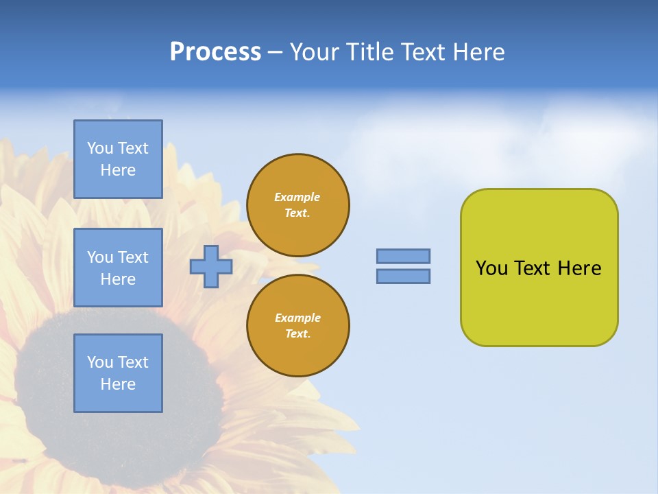 Spring Colour Sunflower PowerPoint Template