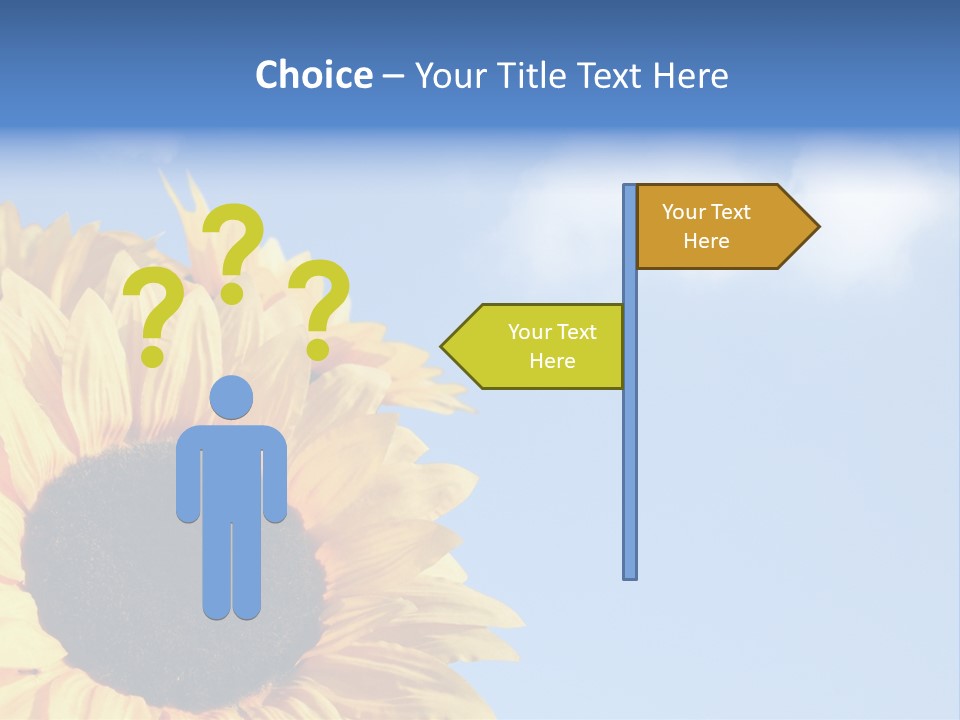 Spring Colour Sunflower PowerPoint Template