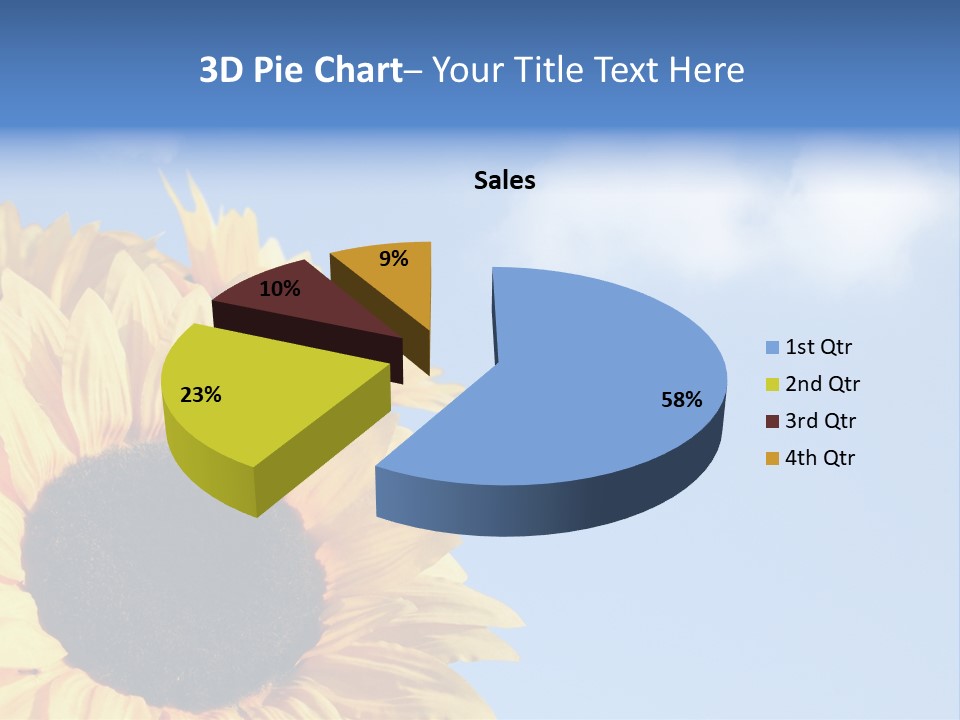 Spring Colour Sunflower PowerPoint Template