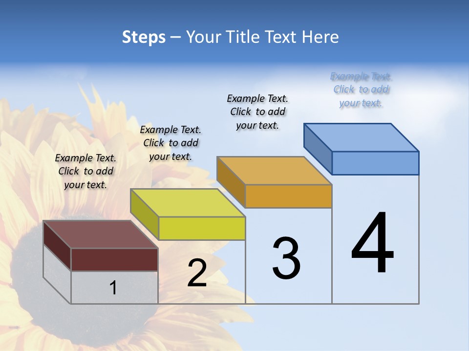 Spring Colour Sunflower PowerPoint Template