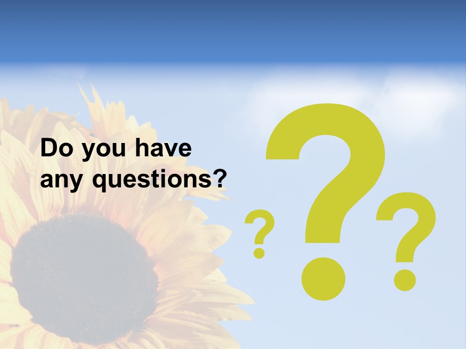 Spring Colour Sunflower PowerPoint Template