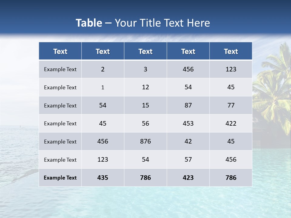 Infinity Cloud Tropical PowerPoint Template