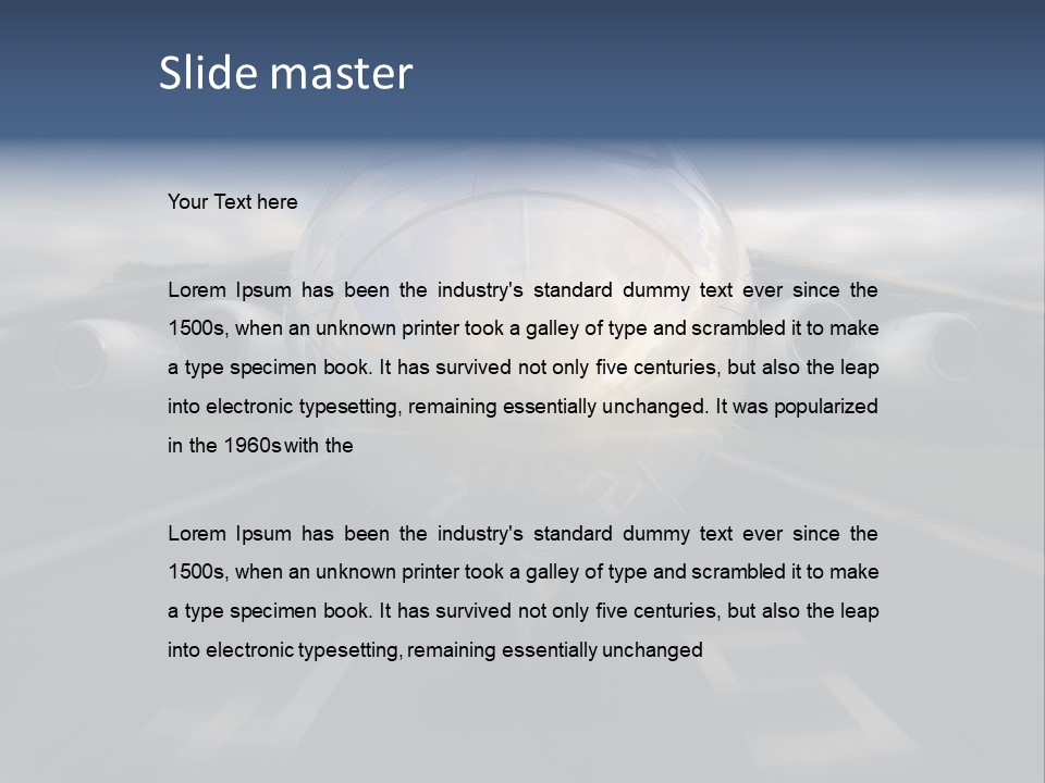 Fly Airport Holiday PowerPoint Template