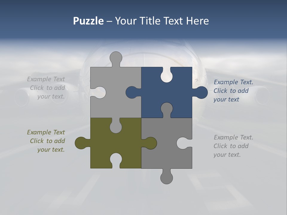 Fly Airport Holiday PowerPoint Template