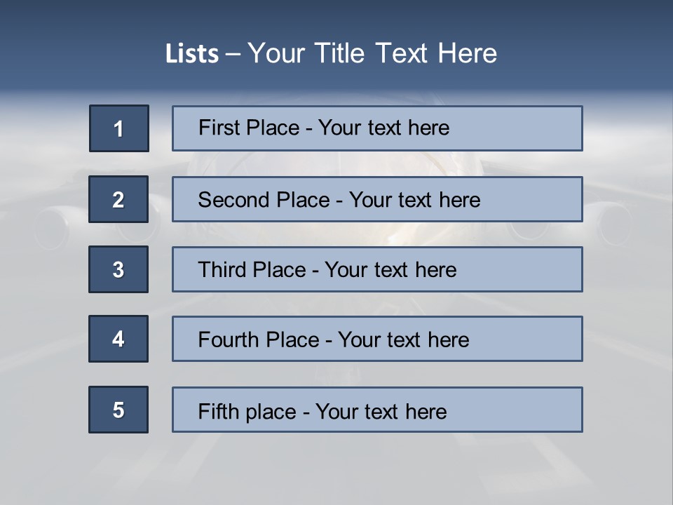 Fly Airport Holiday PowerPoint Template