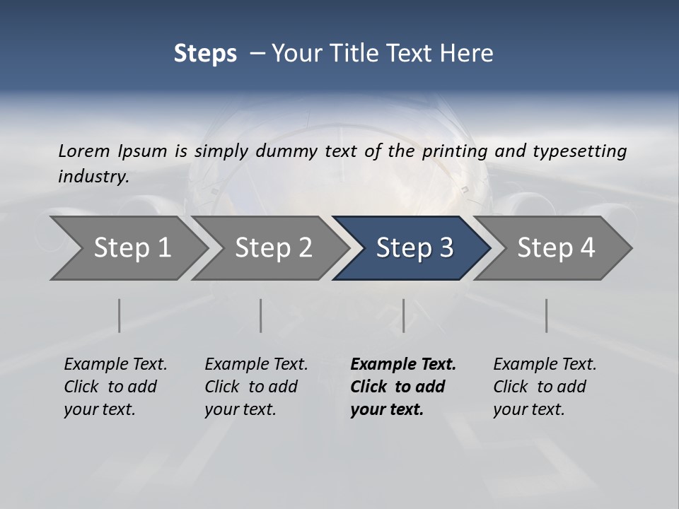 Fly Airport Holiday PowerPoint Template